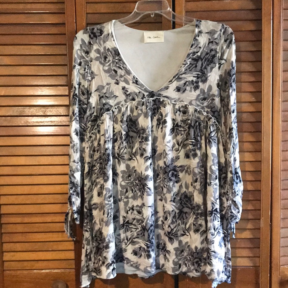 Grey Tone Floral Tunic
